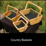 country baskets collage