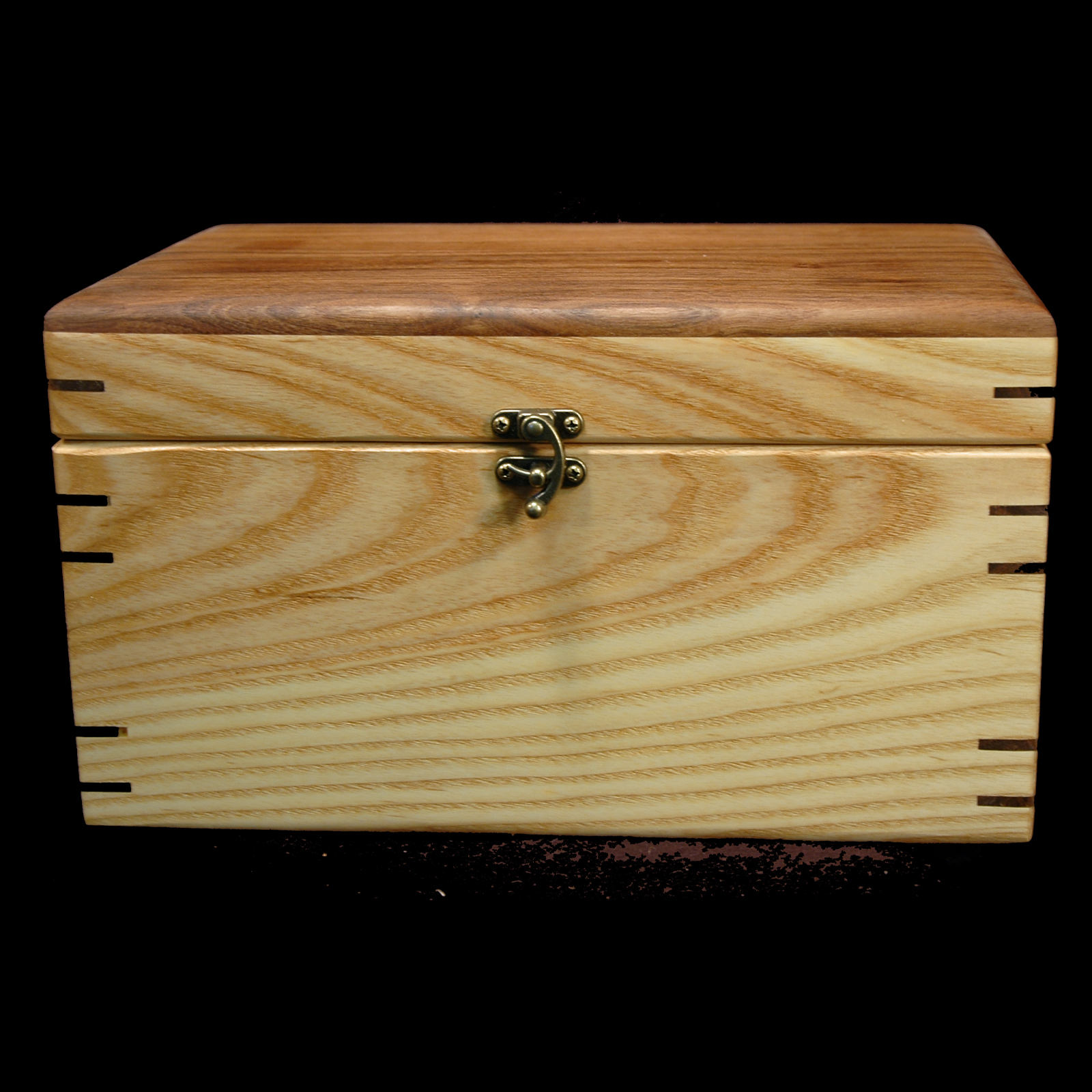 Large Wooden Seed Box/seed Organiser Natural Hand Carved Front Slightly  Marked -  Canada