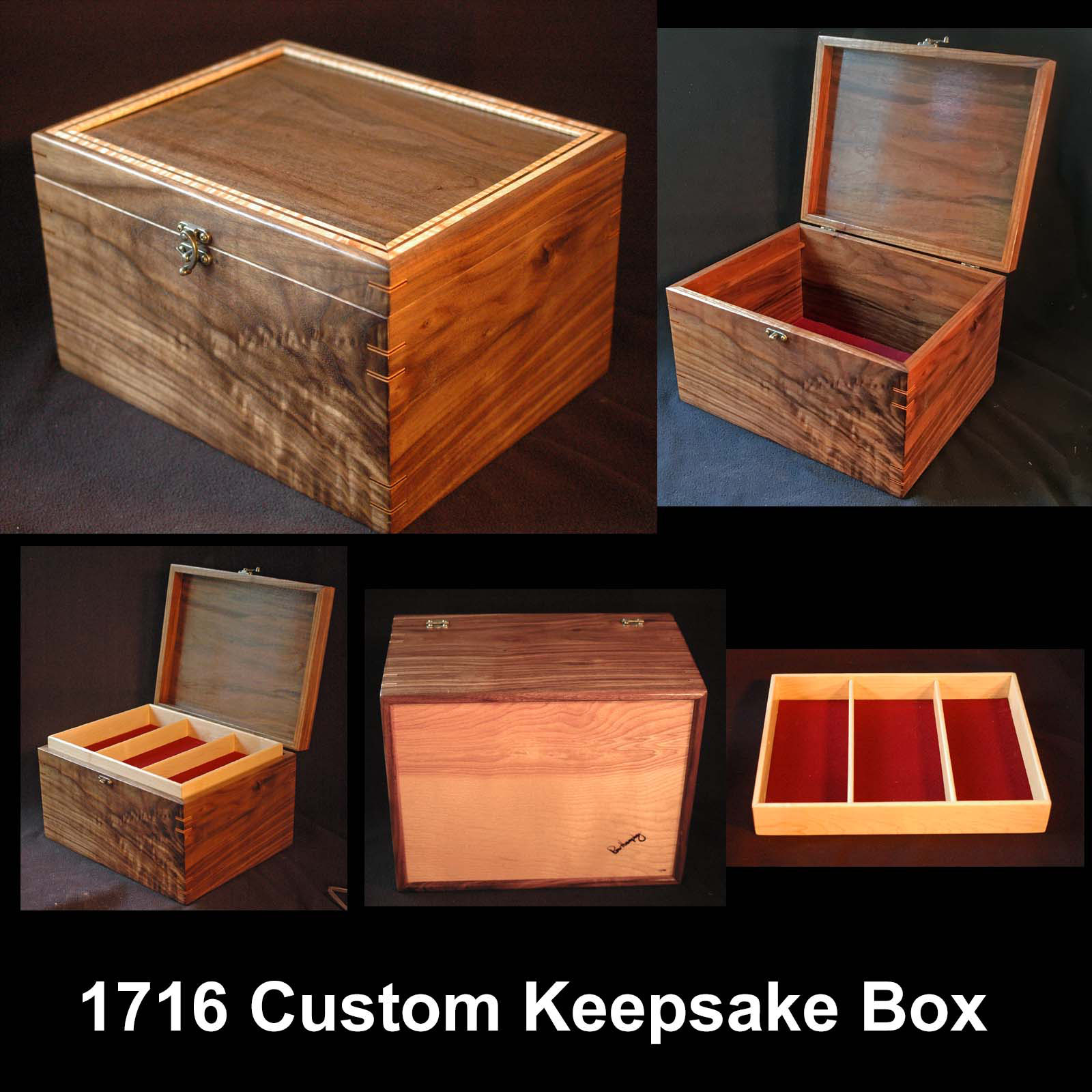 Finished Hardwood Jewelry Box Caps and Diplomas Keepsake Box CafePress Velvet Lined Memento Box